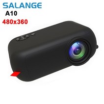 빔프로젝터 salange a10 미니 led 1080p 지원 휴대용 proyector 영화 아이폰 홈 시네마 hdmi 호환 유선 미러, 협력사, 검은색, 나는 플러그