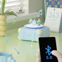 쿠*미 오디오 Bluetooth 소형 무선 스피커 휴대용 고품질 서브우퍼, 【Yugui Dog 블루투스 버전】여행 음악 야간 조명