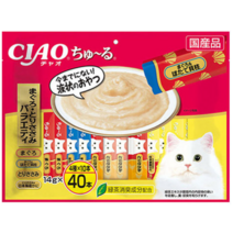 이나바 고양이 챠오츄르 간식, 참치&닭가슴살, 14g, 40개