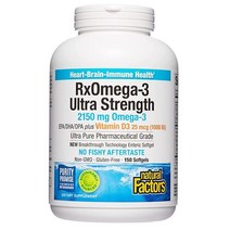 네추럴팩터스 울트라 스트렝스 RX 오메가3 900mg 150소프트젤 1통, 1개, 기본