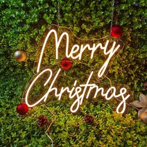 Ciliver 크로스보더 네온 Merry Christmas 아크릴 스타일링 라이트 크리스마스 무드 장식, 12V 무조광, 정백