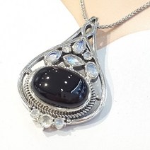 [블루케이] 오닉스문스톤 원석 펜던트 230308-01작품