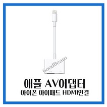 아이폰 아이패드 빔프로젝터 유선미러링 AV어댑터 애플정품, 아이폰 유선미러링 AV어댑터