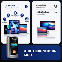 바코드 qr 스캐너 리더기 무선 택배 휴대용 Eyoyo-미니 1D 블루투스 바코드 스캐너 LED 디스플레이 3-in-, 한개옵션0