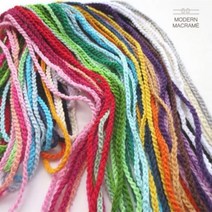 마크라메 재료 뜨개끈 26컬러 쪽쪽이클립 실팔찌 모던마크라메 마크라메키링 마크라메목봉 마크라메트리 마크라메월행잉, 3.핫핑크