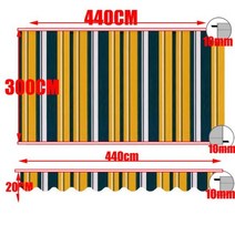 대형그늘막 테라스 미니 글램핑 천막 Tewango 사용자 정의 만든 방수 방수포 투명 필름 Windows 비 보호 발코니 플라워 꽃무늬 식물 쉼터 보이는 그늘 항해, 4.4x3m