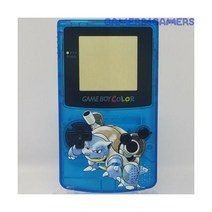 레트로미니게임기 포켓몬 Blastoise 게임보이 컬러 diy 핸드헬드 housing shell gbc 백릿 ips 블루, TFT Ver 2. Backlit LCD (black