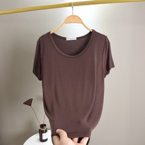 여성 라운드 모달 기본반팔티 여름티셔츠 빅사이즈 쿨티 11 color