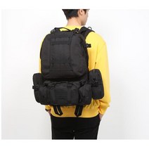 택티컬 백패킹배낭 경량 군장 55L 트레일러닝백 등산백, 블랙