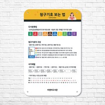 포맥스 8T UV인쇄 세로형 도서관 청구기호 보는 법 안내판(2가지 사이즈), 일반형, 08