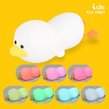 오리무드등 아이방수면등 취침등 수유등 LED 무선 충전식 실리콘 아이클