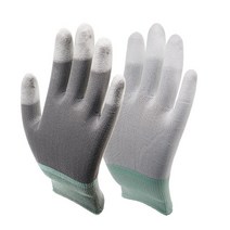 다모아MRO PU 손끝 손바닥 코팅 장갑 (수입 국산), 국산)PU 탑(손끝)-회색S, 10개입