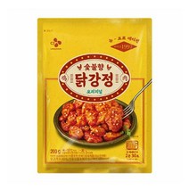 CJ더마켓 닭튀김 튀김류 술안주 혼밥 캠핑 탑티어 숯불향 닭강정 닭강정 순살 후라이드 양념 숯불 200G 2개, 24세트