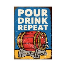 빈티지 녹슨 금속 주석 기호 자동차 엔진 수리 바 펍 레스토랑 금속 상패 차고 정비공 빈티지 벽 장식, KK030-3, 20x30cm