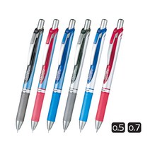 Pentel ENER GEL 펜텔 에너겔 중성펜 니들팁 (BLN75 0.5mm) 메탈팁 (BL77 0.7mm) [12개입], 0.7mm 블루 12개입 (BL77-C)