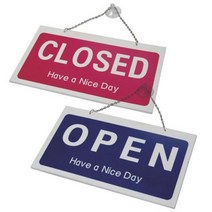 ++카페봄++유니온 걸이용 표지판 OPEN CLOSED 양면 U-10001 안내판 매장용 오픈클로즈 업소용 걸이형 사각+++, +++단일상품+++