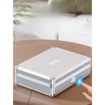 휴대용 현금보관함 잠금케이스 책금고 소형 여행용, 지문 잠금 해제  무료 USB 충전 케이블