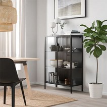 이케아 RUDSTA 루스타 양문형 유리도어수납장 피규어 거실 유리 진열장 데톨프 양주