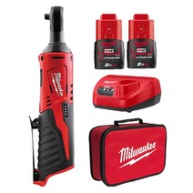 밀워키 M12 IR-201B 202B 충전 임팩트 라쳇 12V 2.0Ah 세트 임팩라쳇, M12 IR-202B(배터리 2개)