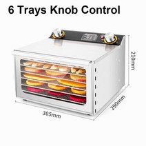동결건조기 고추건조기 가정용 동결건조기계 110V/220V 6 트레이 말린 식품 탈수기 스낵 공기 건조기 스테, 02 Knob control_03 UK_02 220V