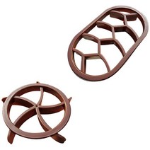 빵 반죽 프레스 금형 세트 빵 커터 베이킹 빵 롤스 곰팡이 플라스틱 생과자 절단기 카이저 스탬프 라운드 타원형, 보여진 바와 같이, 하나