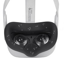 바이브vr vr풀트래커 ar글래스 오큘러스 퀘스트 2 VR 용 실리콘 페이스 커버 땀방지 빛 누출 워셔블 아이, 한개옵션1, 04 Black