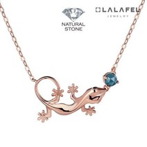 [라라펠 LALAFEL] 14K 오파드도마뱀 다이아목걸이