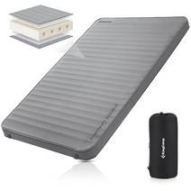 KingCamp 자체 팽창 에어 매트리스 넓고 두꺼운 폼 슬리핑 패드 휴대용 편안한 대형 스폰지 높은 R 밸류 방수 수면 매트 야외 배낭여행 여행 텐트 다양한 색상 및 사, Full
