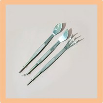 고급 원예용 키코아 스텐 핀셋 다육식물 관엽식물 집게 분갈이 용품 다육이 도구, 양방향 L자형 핀셋