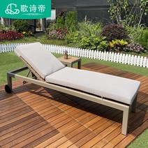 수영장의자 썬베드 호텔 리조트 펜션 캠핑 비치의자 해변, 충돌 각도 안락 의자 (8cm 쿠션 구입)