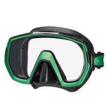 투사 TUSA M-1003 Freedom Elite Scuba Diving Mask Black 515708, Black/Energy Green