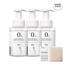 [신라쇼 ONLY]해피바스 제로퍼센트 저자극 버블핸드워시 300ml*3입, 3개, 300ml