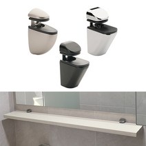 디데이마트 욕실선반 선반지지대 브라켓 펠리칸 사각 선반 다보 받침대 인조대리석 유리용, 욕실브라켓_밤색