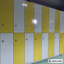 락카장 개인 락커 2단 목재 학교 개인 학원 독서실 락커룸 잠금캐비넷, 화이트 옐로우 바둑이+다이얼키