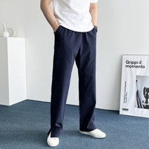 데일트 남자 여름 밴딩 린넨 트임 와이드 팬츠