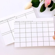 [천삼백케이] [랄라예나] A5 먼슬리 위클리 메모패드 떡메모지 떡메 (2종), No.1 먼슬리