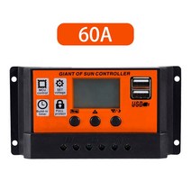 태양광 충전 컨트롤러 10A 30A 60A 80A 100A 자동차 태양 전지 패널 LED 디스플레이 듀얼 USB 5V 레귤레이터 장비, [05] 60A