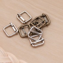 원단킹 4개) 15mm 메탈 사각 길이조절 고리 2color Z0559 (8219567), 니켈