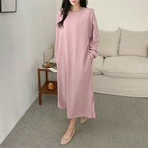 세라제이 루즈핏 로엠 옆트임 롱원피스