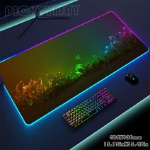 Razer RGB 마우스 패드 게임용 LED 매트 키보드 미끄럼 방지 책상 XXL 발광 러그, [06] 300x800x4mm, [05] SS RA (12)