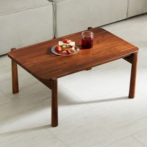 우디홈 원목 접이식 좌식 테이블 거실 소파, 아크 기본형 월넛