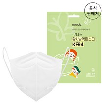 [공식판매처] 구디즈 KF94 황사방역 마스크 소형(8-13살) 1매 초소형 대형, 쉴드 KF94, 회색