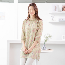 마담그레이스 BL61944 플라워 프릴 롱블라우스