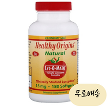 JHC[구매대행] 헬시오리진스 Lyc-O-Mato 토마토 라이코펜 컴플렉스 15mg 소프트젤 180개입 1통, 180개