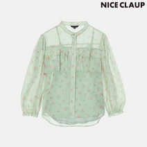 [나이스크랍] 나이스클랍(ADD) 플라워 프린트 프릴 블라우스 A221PWB205
