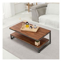 [까사라움] 다용도 높은 쇼파 다온 420테이블 [대], 상판선택:멀바우 / 전체색:골드