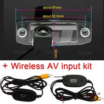 자동차 후방카메라 차량 후면보기 백업 주차 후방 카메라 현대 기아 스포티지 R 카렌스 보레고 호환 쏘렌토 오피루스 모하비 K3 씨드 모하지, [10] fish eye wireless