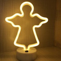 LED 네온사인 1+1 간판 네온 미니 실내 전광판 인테리어 조명, 단일사이즈, 천사