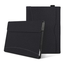 서피스독 Microsoft surface pro 7 6 5 4 12.3pro 8 9 13quot용 포트폴리오 비즈니스 케이스 태블릿 케이스 pu 가죽 커버 표면 go 2 3, 검은색