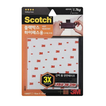 3M 스카치 블랙박스 고내열 양면 테이프 10 x 10cm, 19개